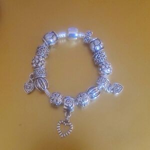 Silver charm bracelet